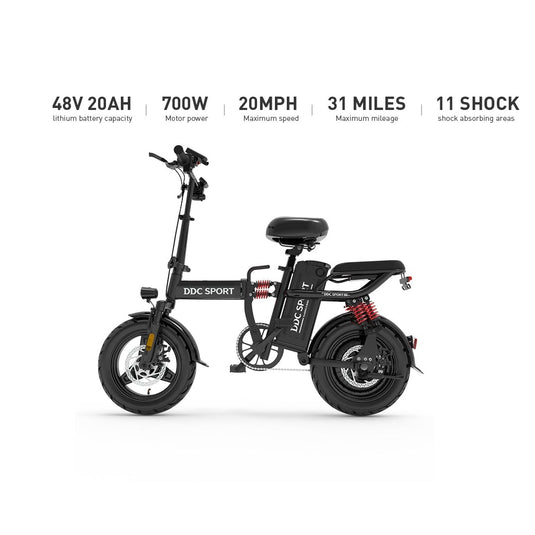 700W 48V/20Ah Faltbares Elektrofahrrad für Erwachsene