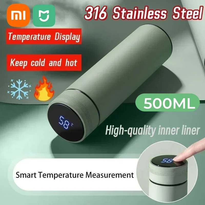 Load image into Gallery viewer, 316 Stainless Thermal Mug – Smart Temp Display
