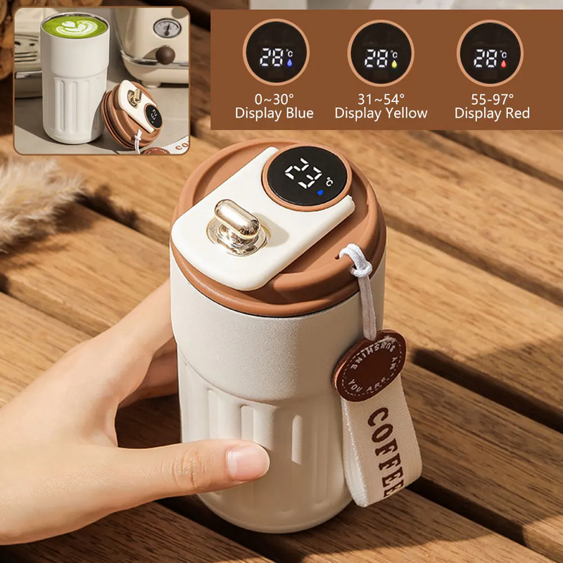 Load image into Gallery viewer, 316 Stainless Portable Smart Thermos – LED Temp Display
