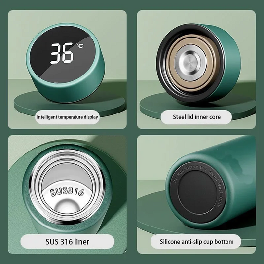 316 Stainless Thermal Mug – Smart Temp Display