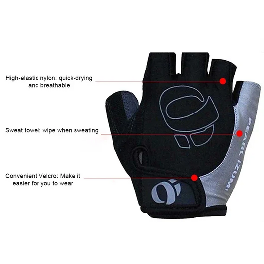 Men’s Half Finger Cycling Gloves – Gel Padded & Breathable