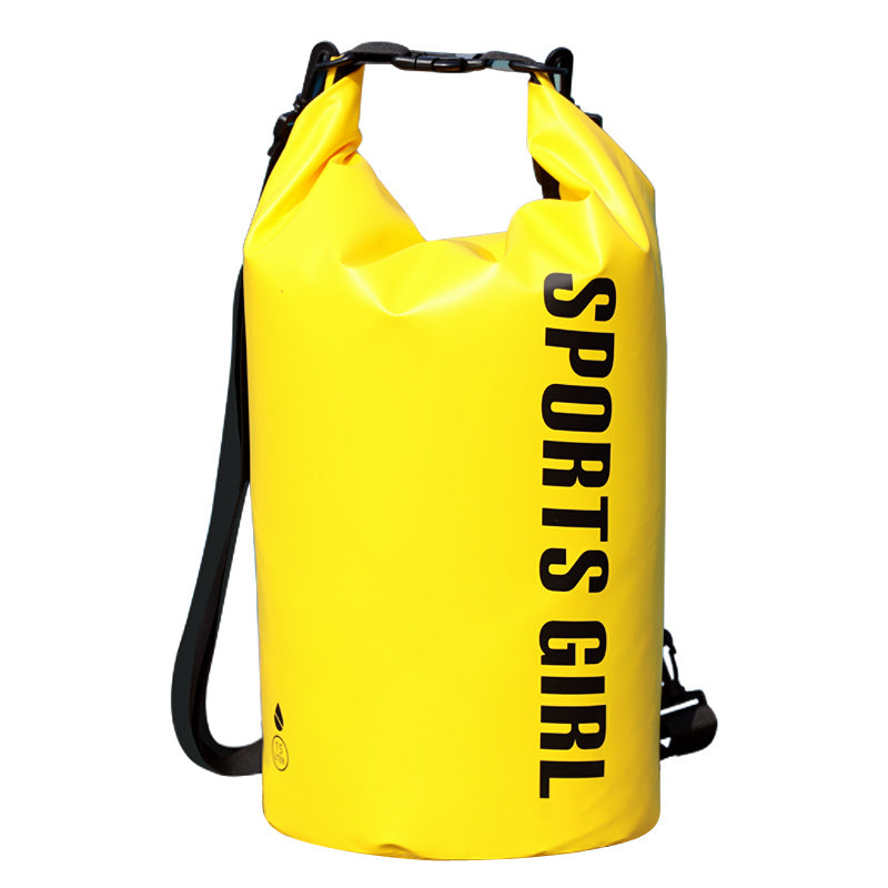 Load image into Gallery viewer, Yellow dry bag with &#39;SPORTS GIRL&#39; text on a white background
