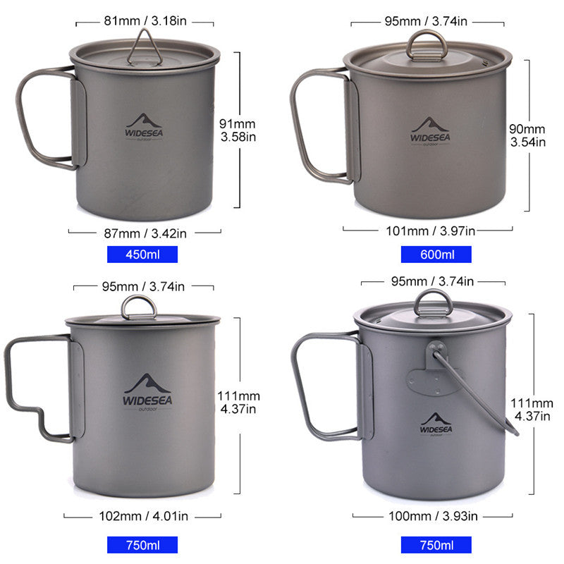 Load image into Gallery viewer, Pure Titanium Outdoor Coffee Cup With Lightweight
