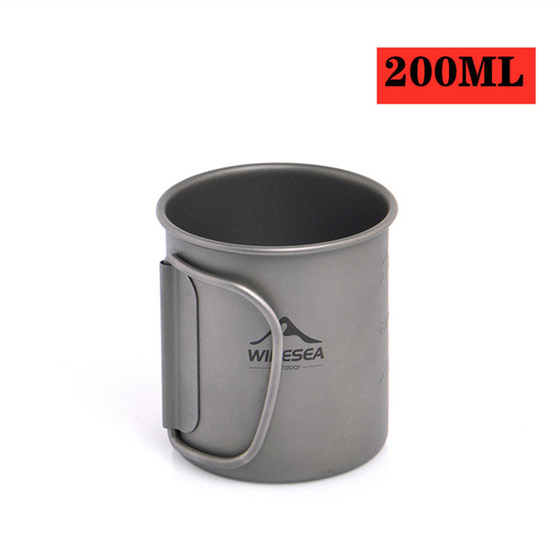 Load image into Gallery viewer, Gray metal cup with handle and &#39;WiseSea&#39; logo, labeled 200ML on a white background.

