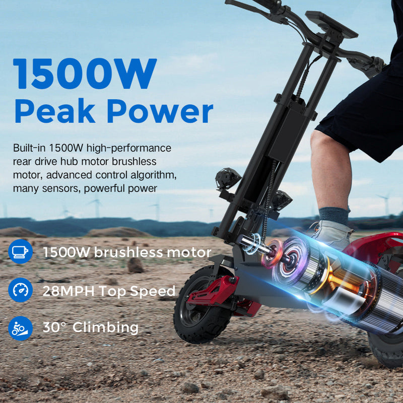 Load image into Gallery viewer, 28MPH Foldable Off-Road E-Scooter with Seat
