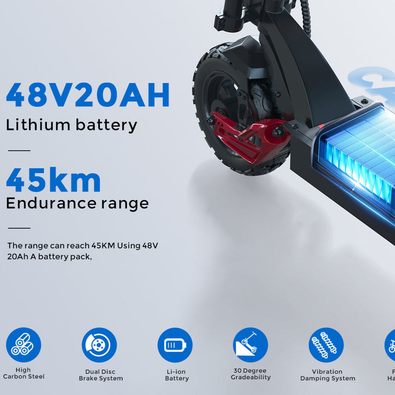 Load image into Gallery viewer, 28MPH Foldable Off-Road E-Scooter with Seat
