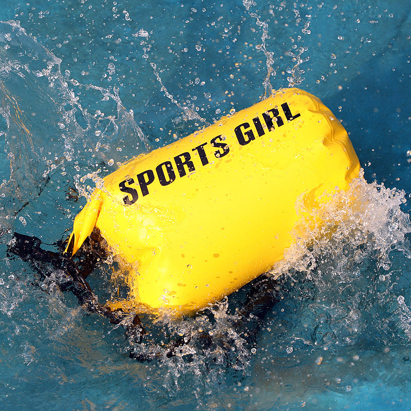 Load image into Gallery viewer, Yellow buoy with &#39;SPORTS GIRL&#39; text splashing in water
