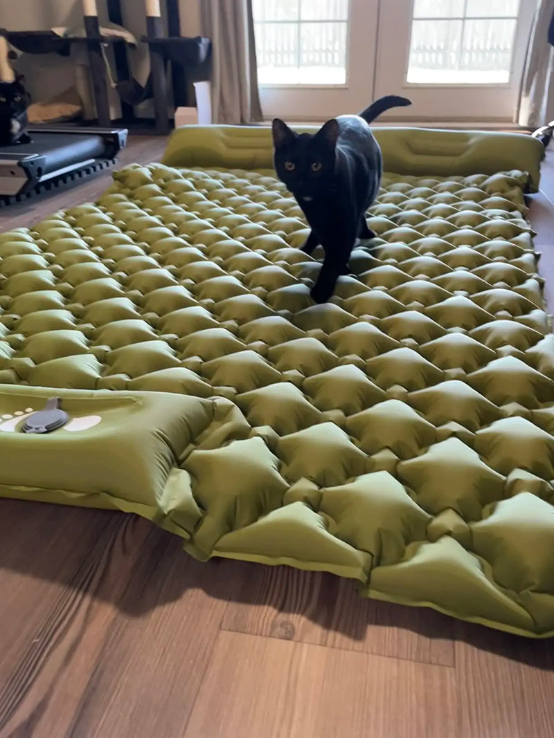 Load image into Gallery viewer, Double Camping Air Mattress – Inflatable Sleeping Pad with Pillow
