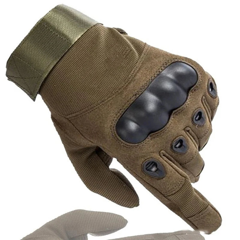 Load image into Gallery viewer, Brown tactical glove with a white background
