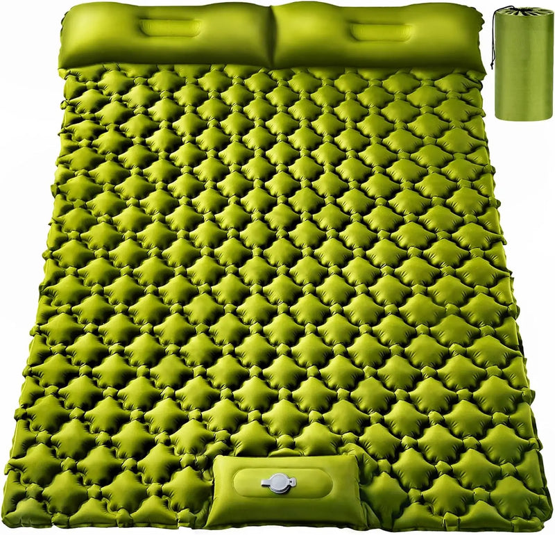 Load image into Gallery viewer, Double Camping Air Mattress – Inflatable Sleeping Pad with Pillow
