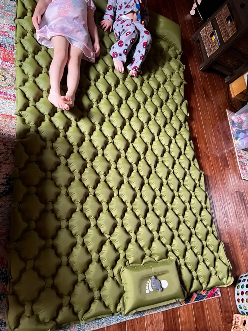 Load image into Gallery viewer, Double Camping Air Mattress – Inflatable Sleeping Pad with Pillow
